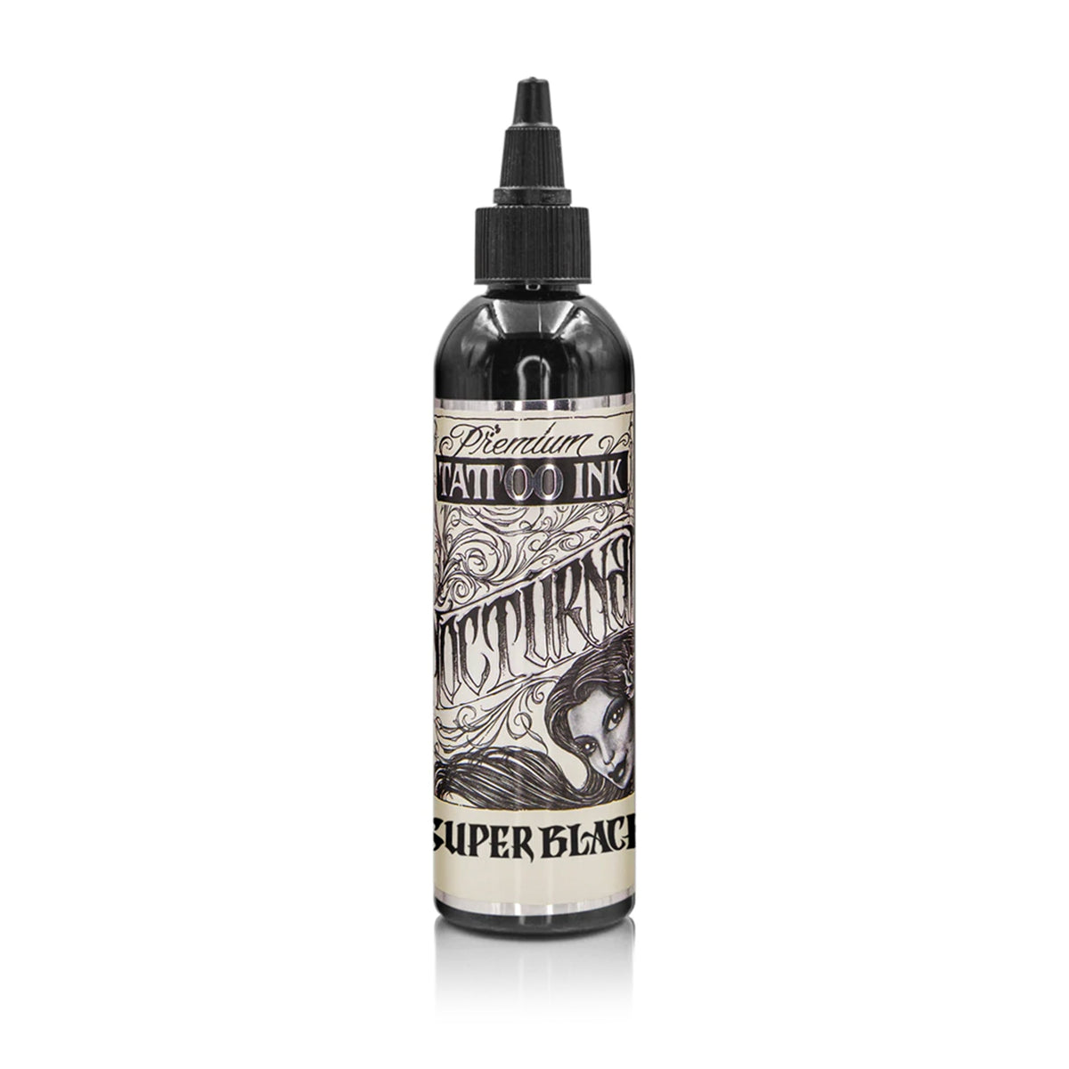 Nocturnal Legacy Super Black — pudelīte, produktu saimes iepakojuma piemērs