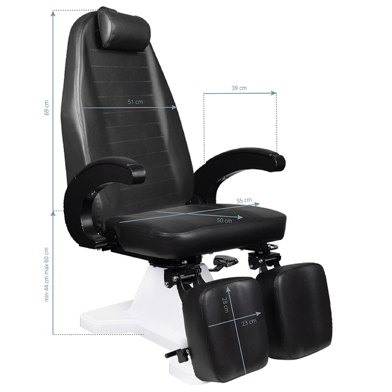 112 black hydraulic podiatry chair - BVShop