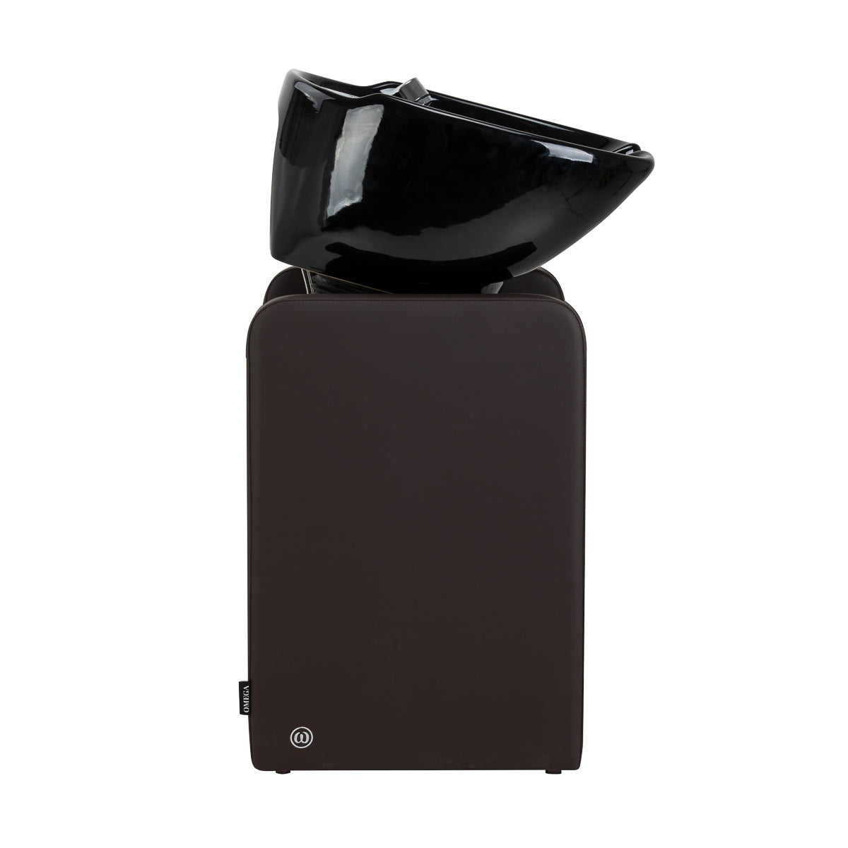 Omega Nautica brown hairdressing wash unit with sink and chair in a salon setting