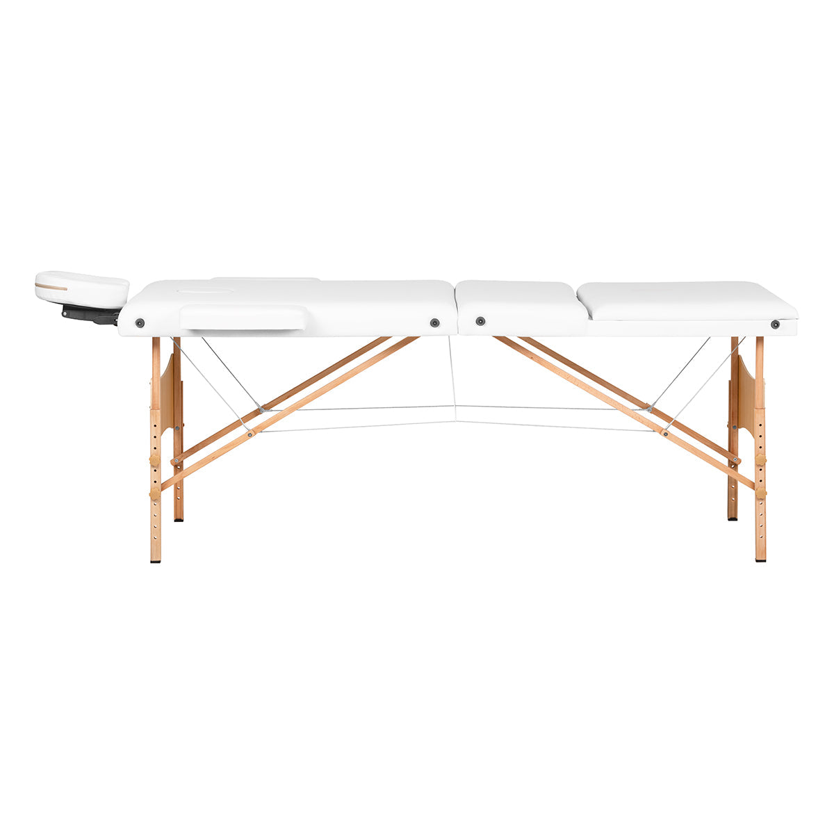 BALANCE wooden folding massage table 3 segment 190x70 white - BVShop