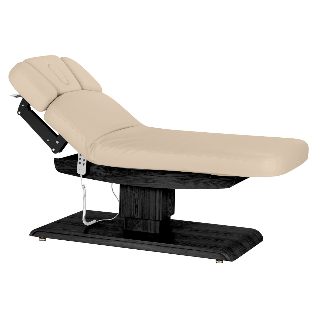 Электрическая SPA-Кушетка Sillon Relax – Цвет Бежевый, Основание Чёрное · Откинутая позиция