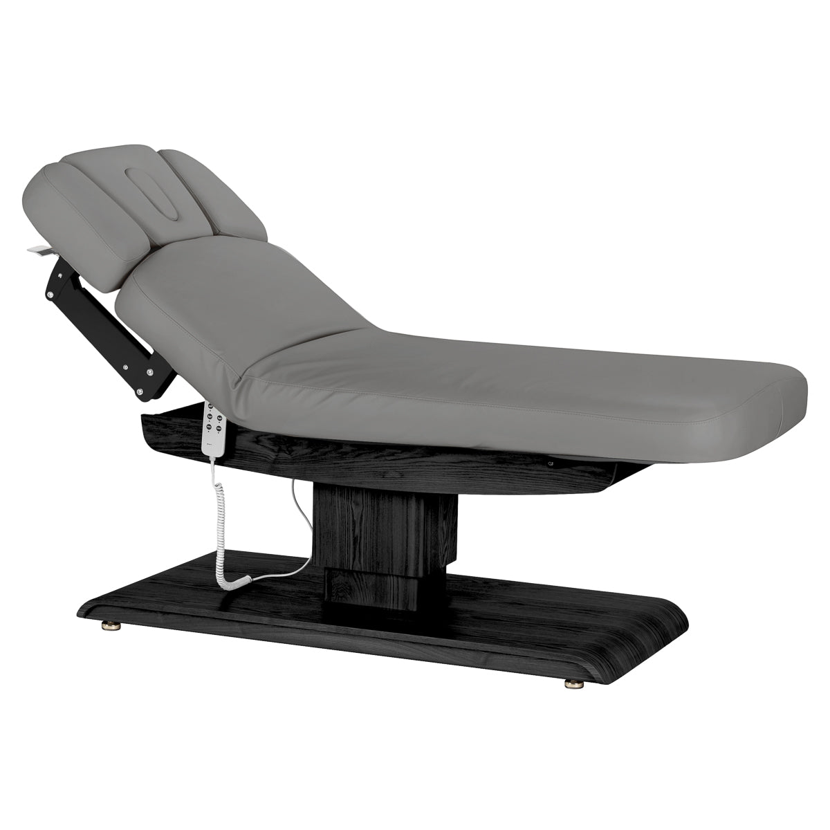Электрическая SPA-Кушетка Sillon Relax – Цвет Серый, Основание Чёрное · Откинутая позиция