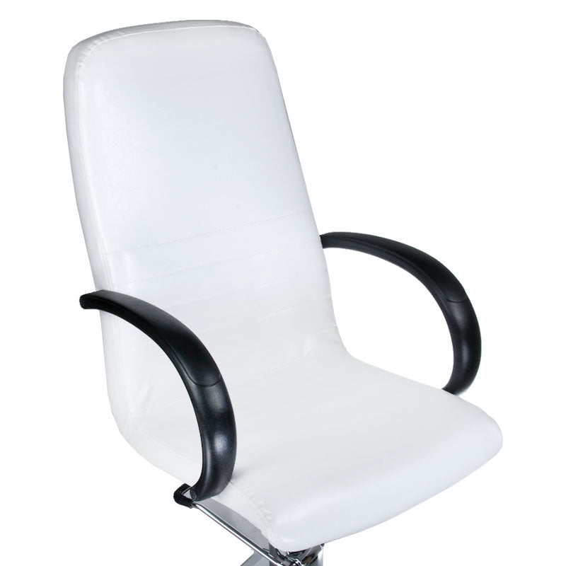 Beauty System Pedicure Chair BW-100 with built-in foot massager in white, featuring comfortable seating and modern design.