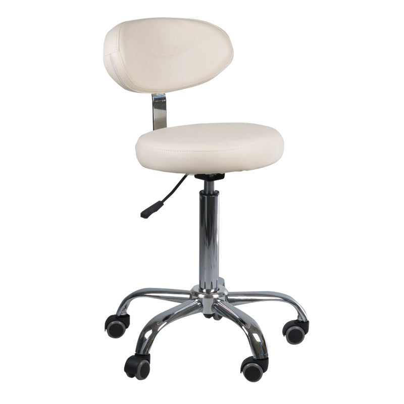 Cosmetic Stool with backrest BD-9934 cream - BVShop