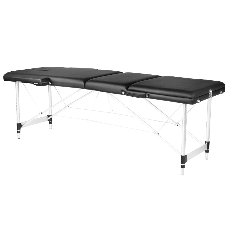 3-section black comfort massage table made of aluminum - BVShop