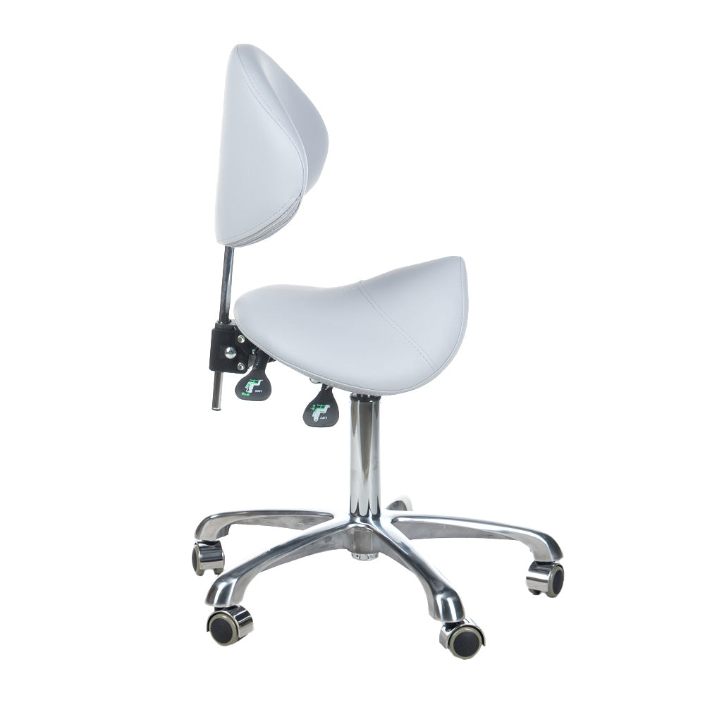 Cosmetic stool with backrest BY-3004 gray - BVShop