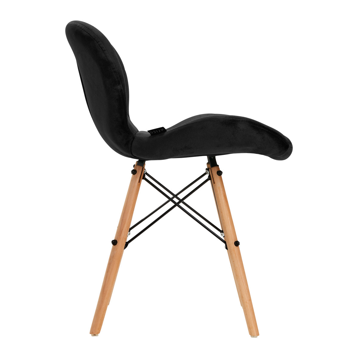 4Rico Cosmetic chair QS-186 black velvet - BVShop