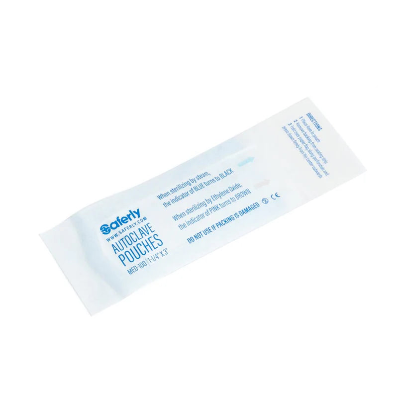Saferly pašnoslēdzošas autoklāva sterilizācijas maisiņi 200 gab. 32 × 75 mm