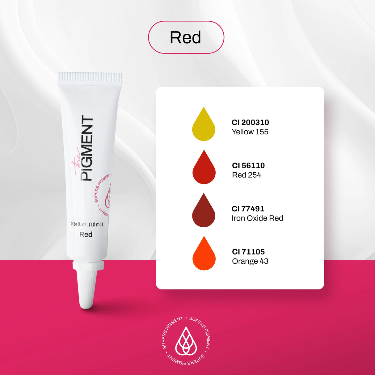 The Pigment Пигмент для микроблейдинга Red 10 мл
