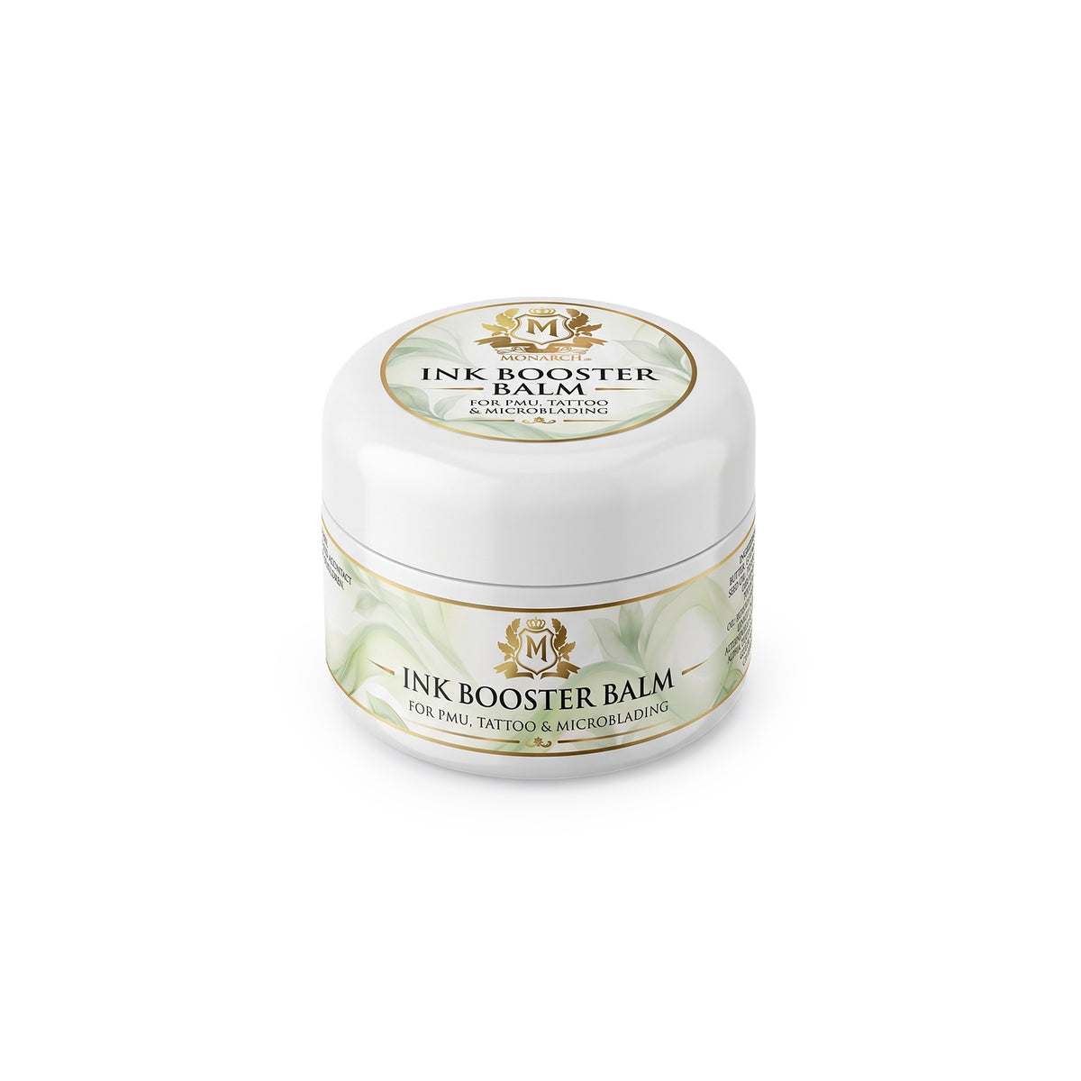Skin Monarch Ink Booster Balm 30мл, вид под углом с крышкой и передней этикеткой