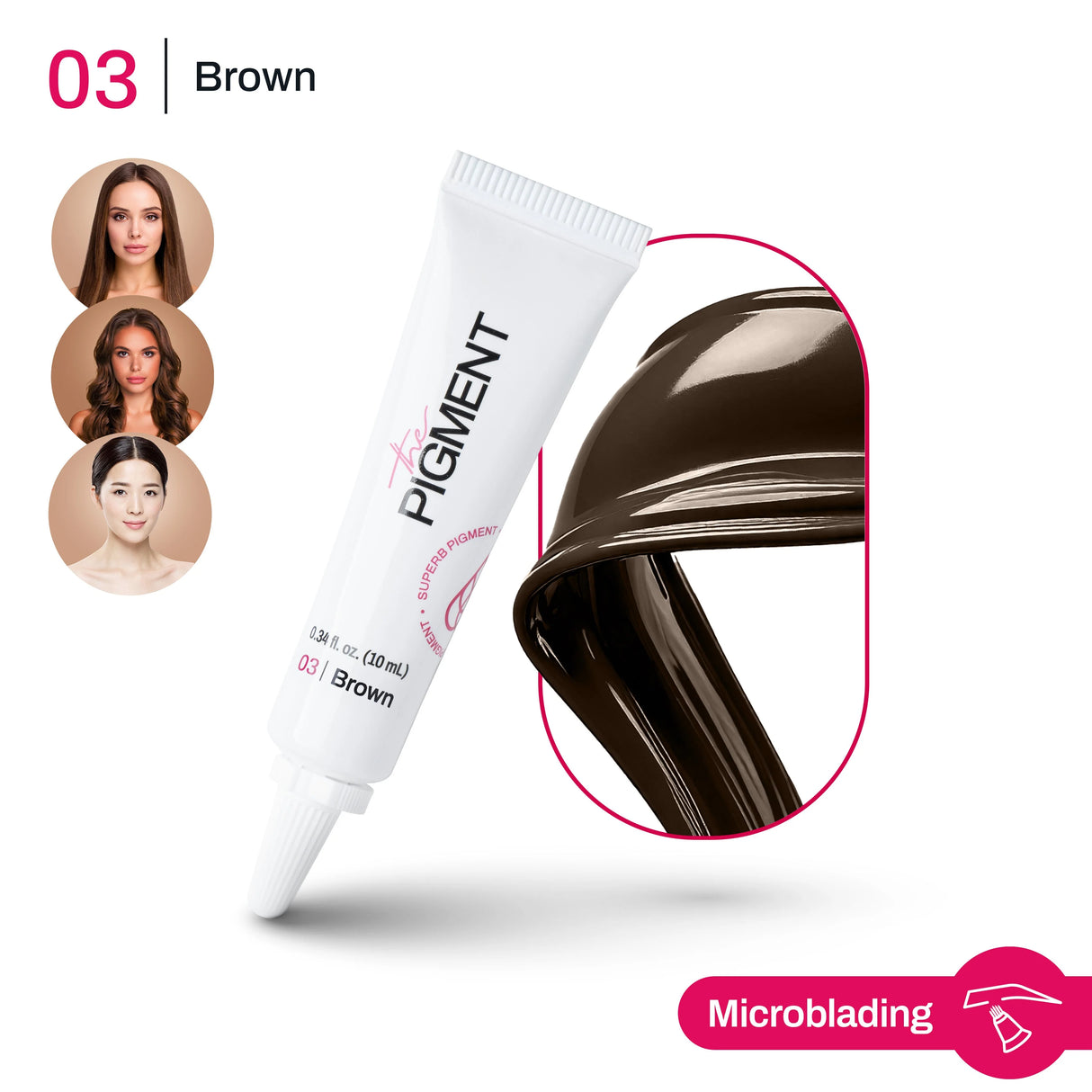 The Pigment Microblading Brown 3 Pigments 10ml