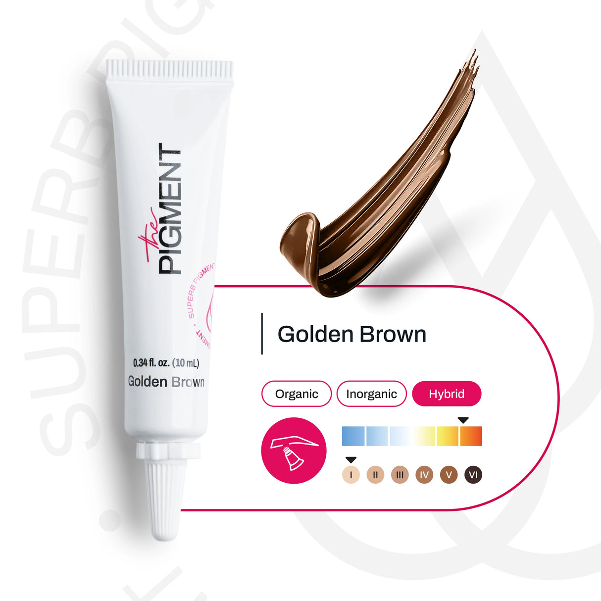 The Pigment Microblading Golden Brown Pigments 10ml