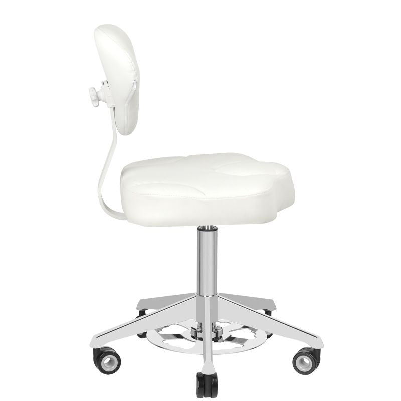 Azzurro 156f bump-up white cosmetic stool - BVShop