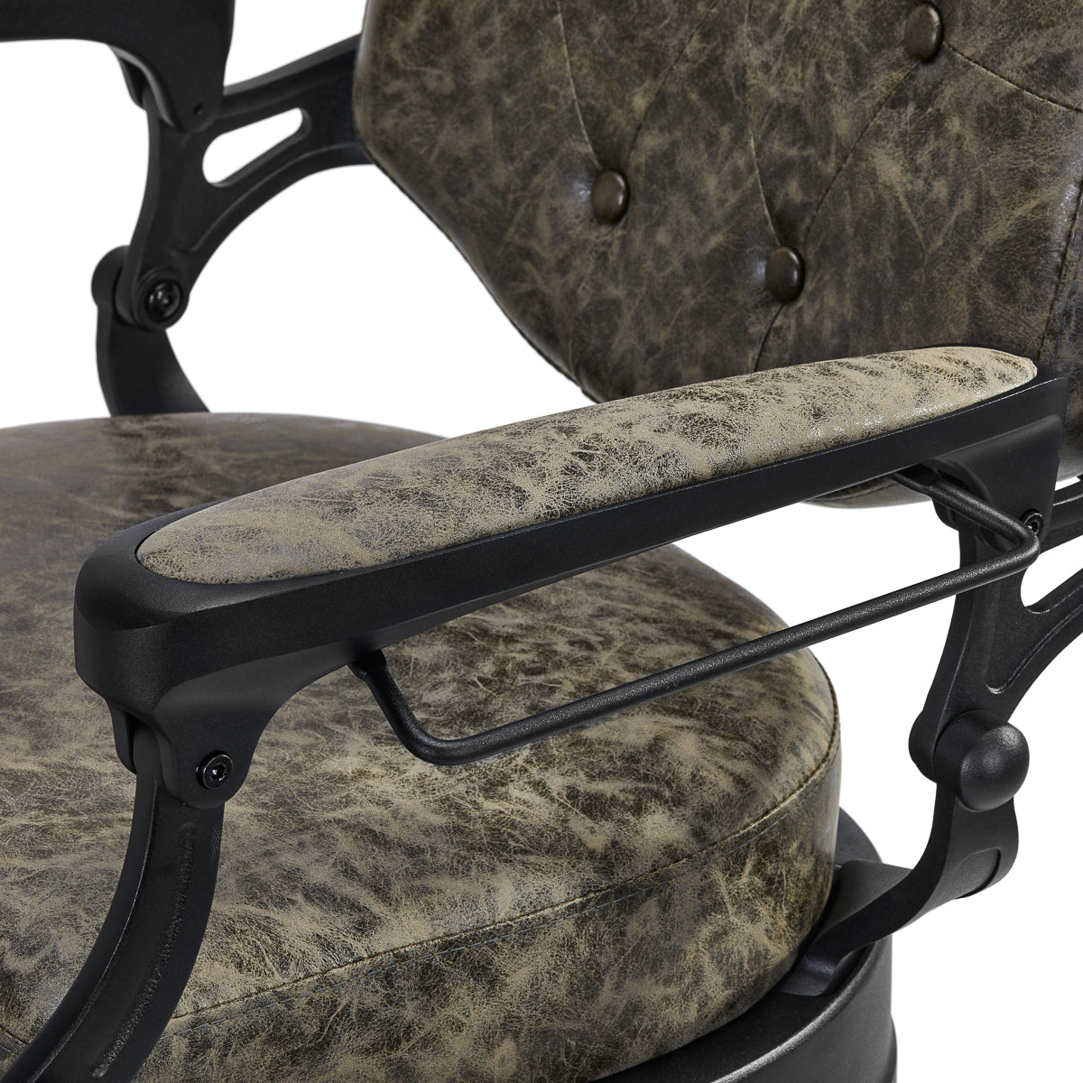 Barber chair President Old Leather Green - BVShop