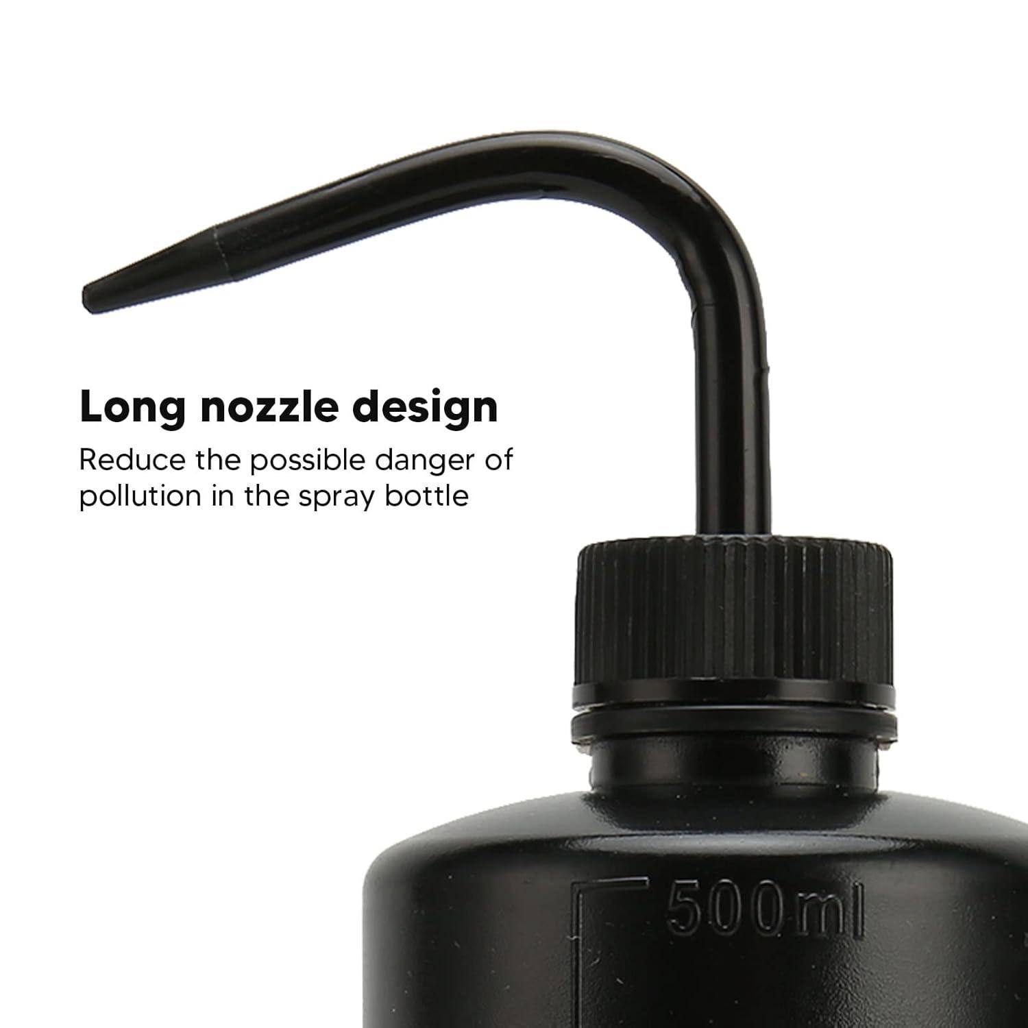 Black Plastic Wash Bottle 500ml - BVShop