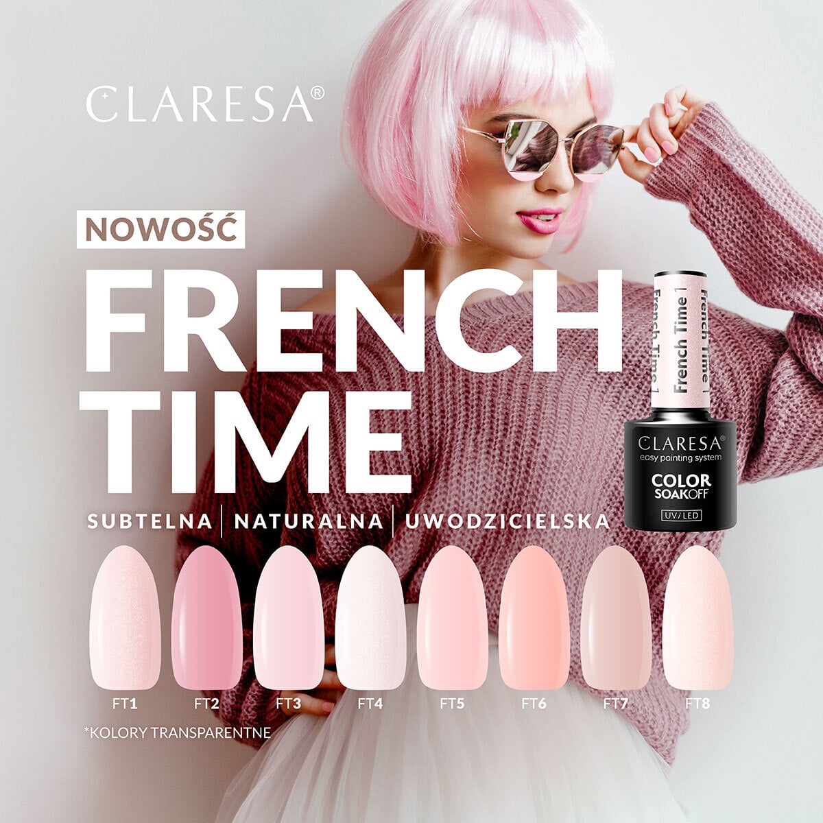 CLARESA French Time Hybrid Polish 7 -5g - BVShop