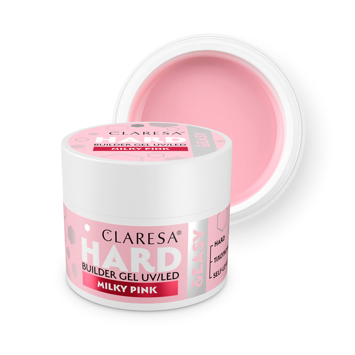 CLARESA HARD&EASY BUILDER GEL MILKY PINK 45g - BVShop