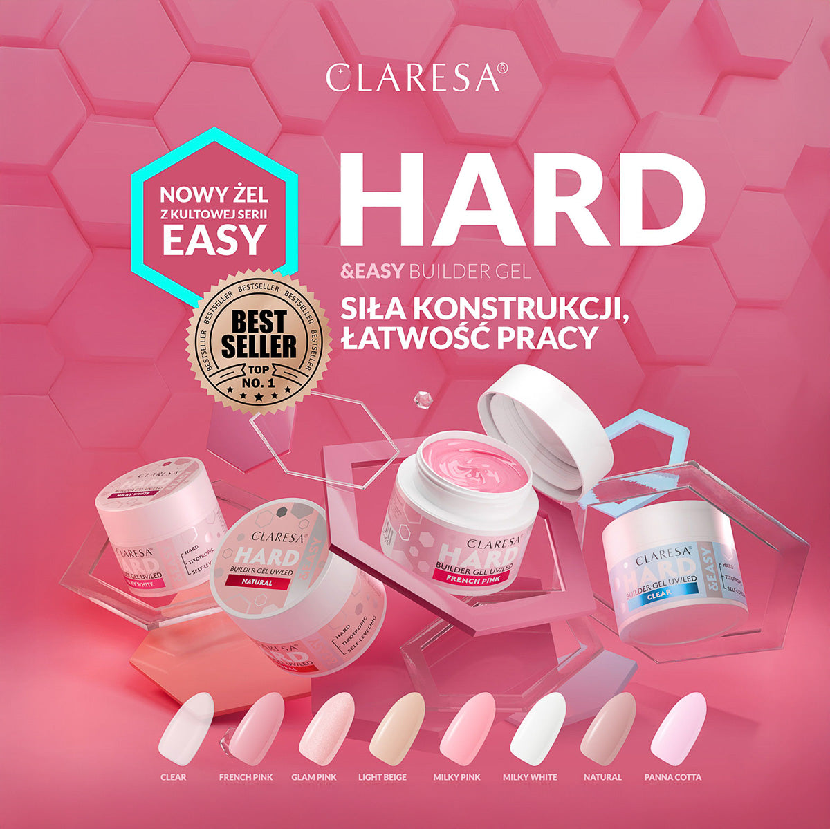 CLARESA HARD&EASY BUILDER GEL PANNA COTTA 45g - BVShop
