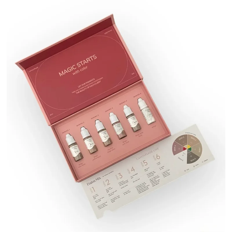 Набор пигментов для камуфляжного татуажа Etalon Mix, 6x5 мл