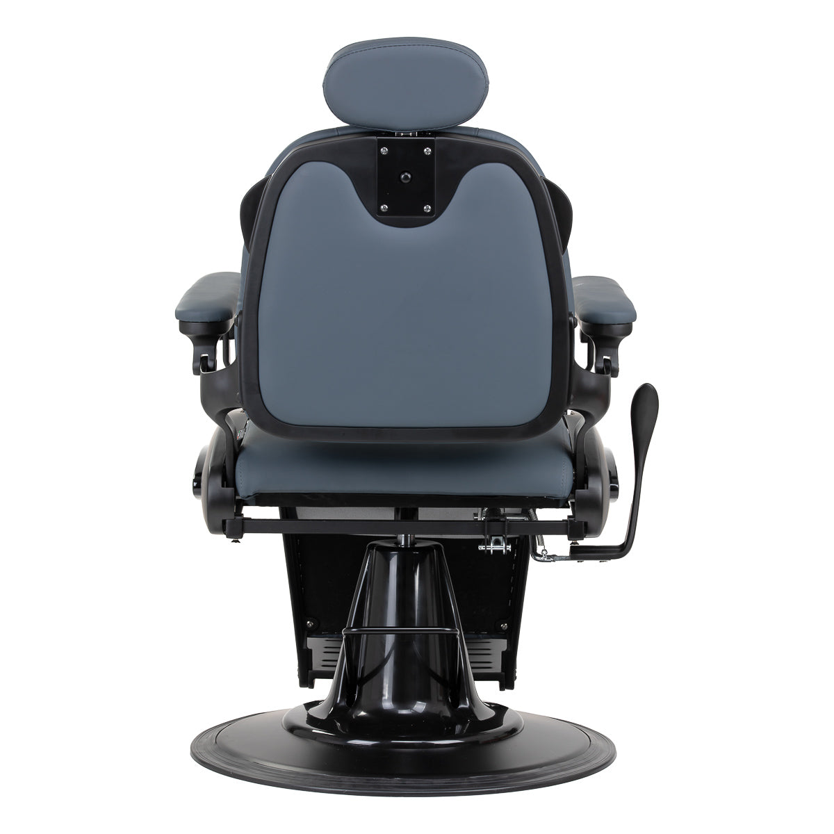 Gabbiano Francesco barber chair in graphite with brushed black frame - BVShop
