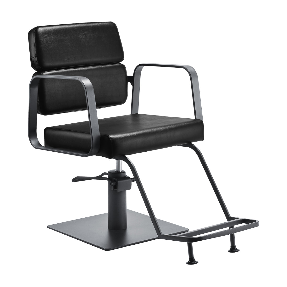 Gabbiano hairdressing chair Porto gray black - BVShop