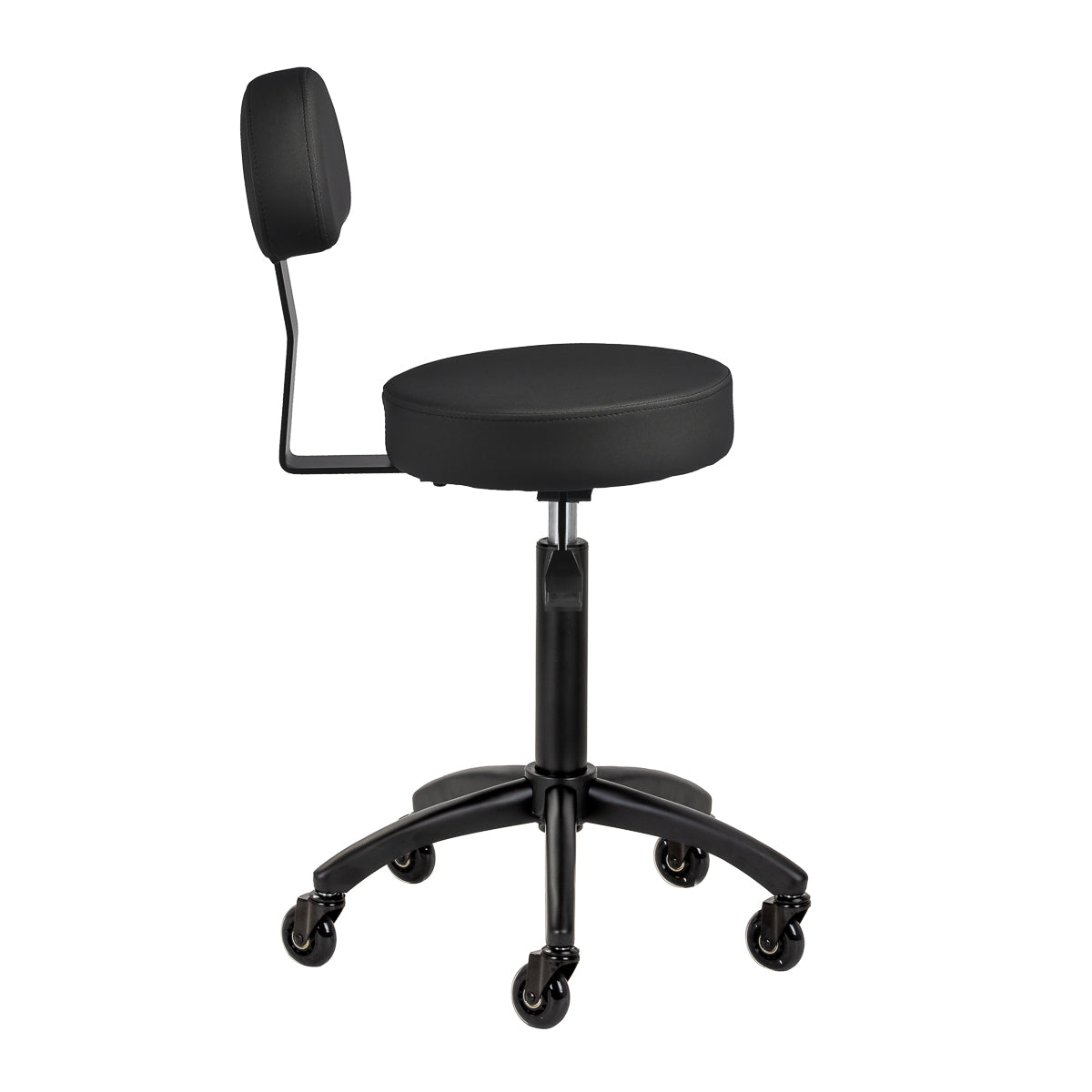 Gabbiano hairdressing stool D026 black - BVShop