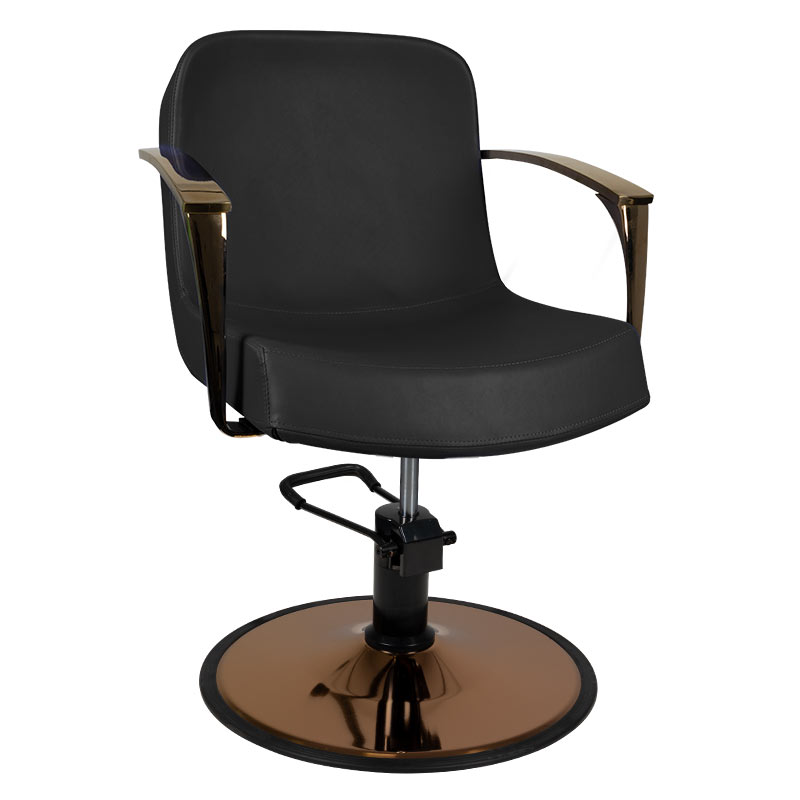 Gabbiano styling armchair, copper, black Bologna - BVShop