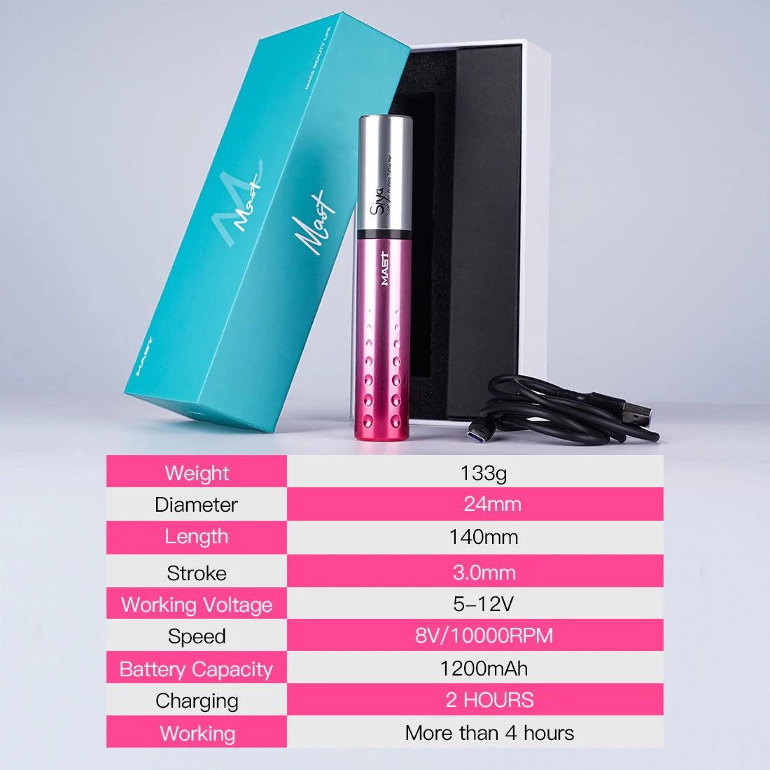 Mast Siya Wireless Permanent makeup Machine Black - BVShop