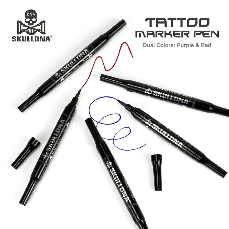 Skull DNA Dual-Ended Skin Marker Red/Blue - BVShop