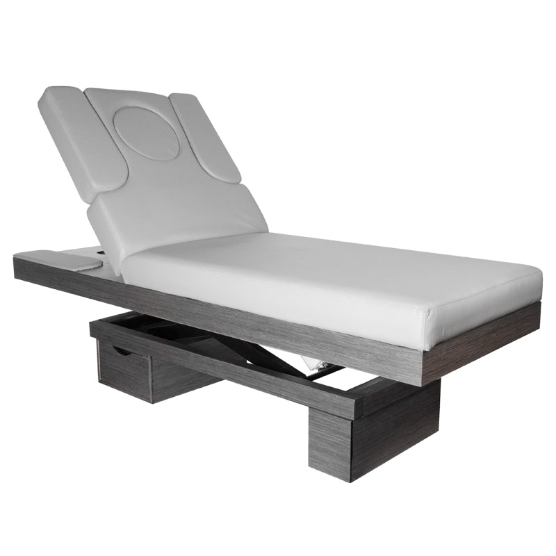 Spa cosmetic bed azzurro wood 815b heated light gray - BVShop