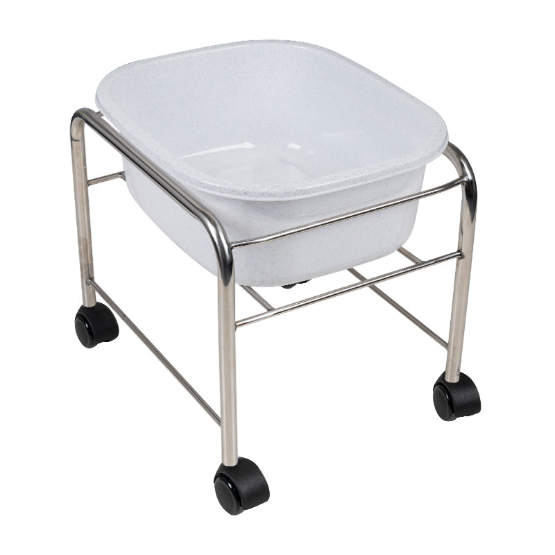 Straight pedicure tray with chrome wheels - BVShop