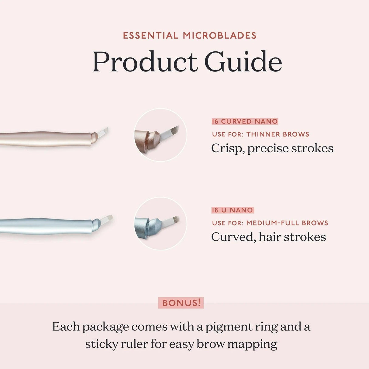 Tina Davies Microblading Pen 16 Curved Nano 10pcs - BVShop