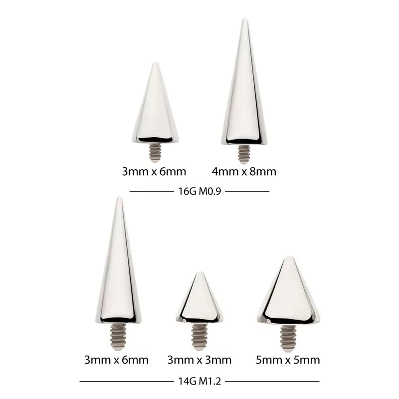 Titāna pīrsinga labreta smaile