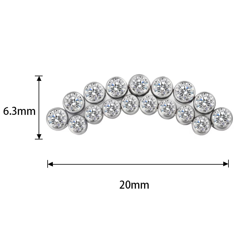 Титановое кольцо с изогнутой линией и безелем