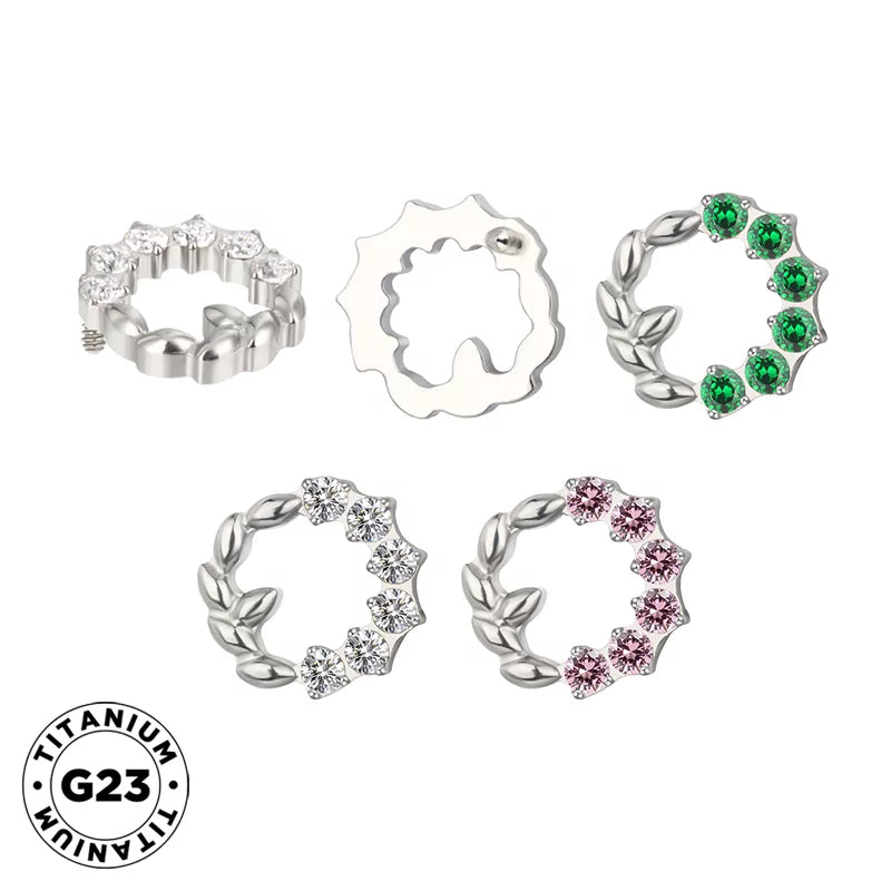 Titāna gredzens ar olīvu vainagu