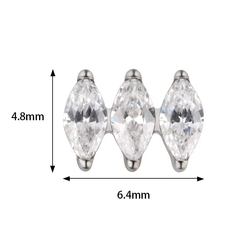 Титановое кольцо параллельное маркиз