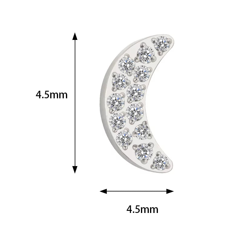 Titāna gredzens ar ieklātu mēnesi