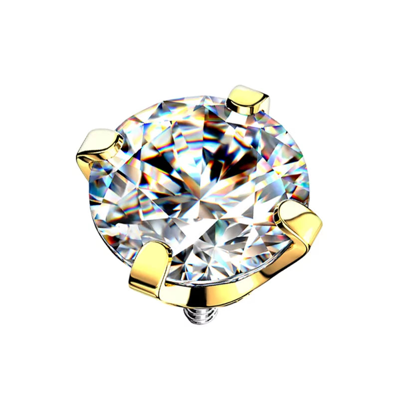 Titāna gredzena galiņi ar cirkonija apmali