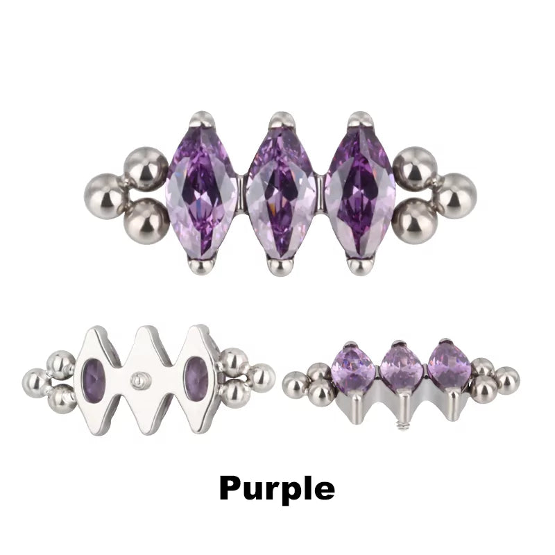 Titāna gredzens ar trīskāršu pērlīšu apmali