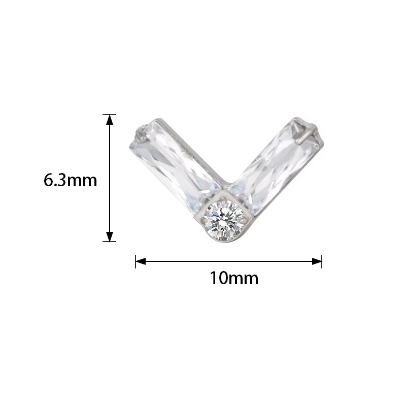Titāna gredzens divkārša taisnstūra forma