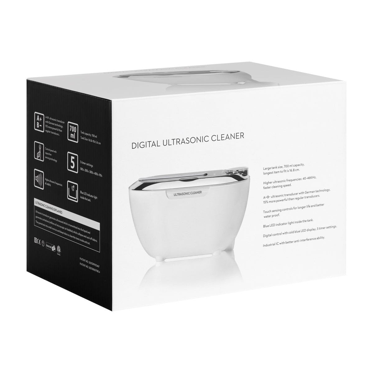 Ultrasonic cleaner ACD-3840 cap. 0,6L 31 W white - BVShop