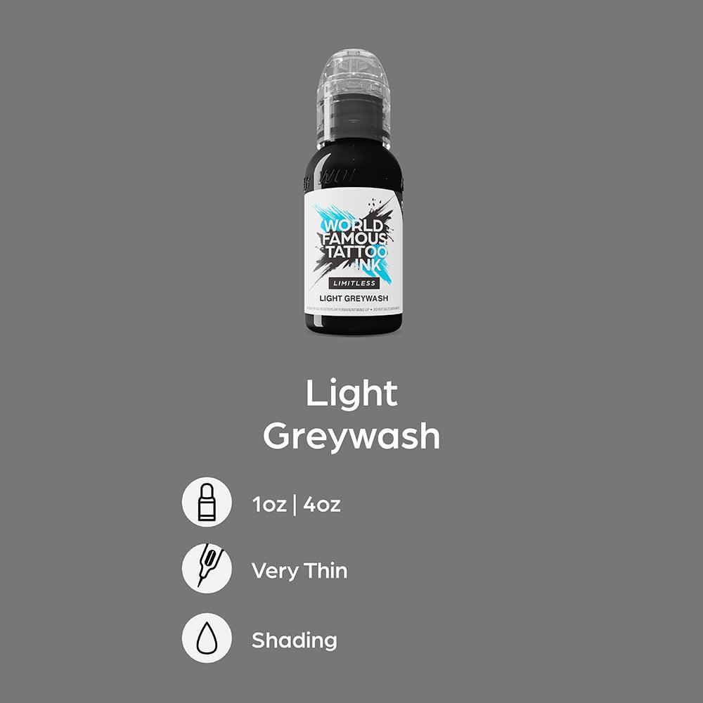 World Famous Limitless Tattoo Ink Light Greywash - BVShop