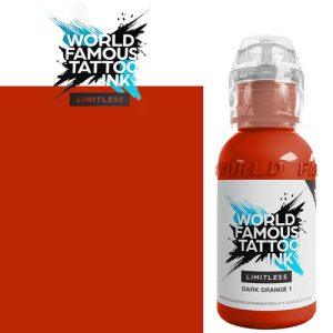 World Famous Limitless Tattoo Ink Dark Orange 1 30ml - BVShop