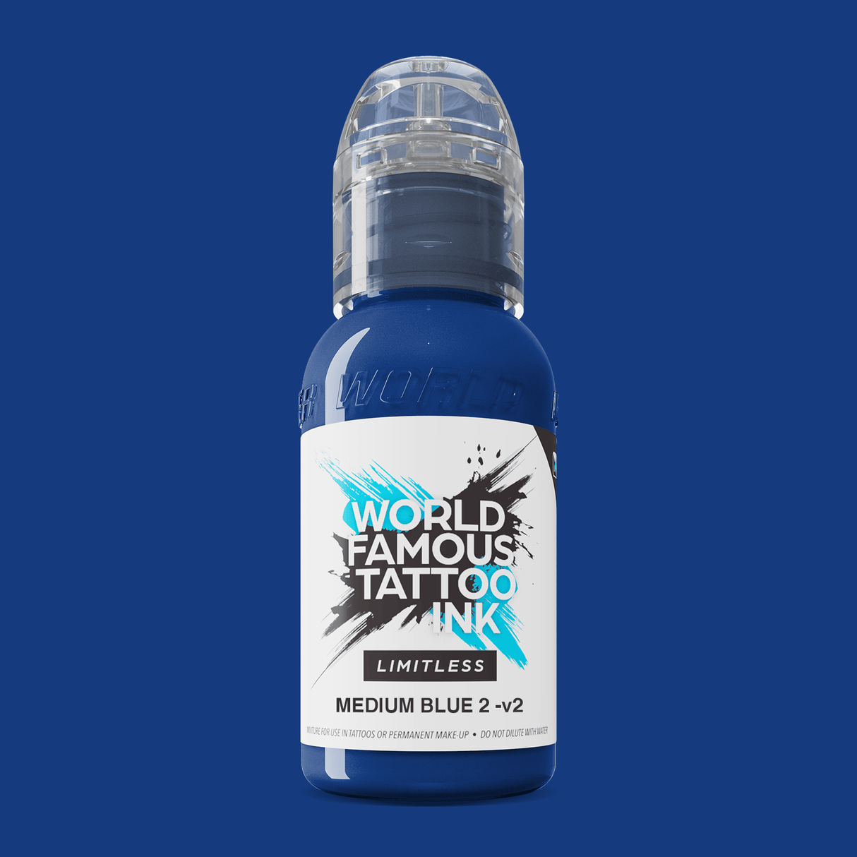 World Famous Limitless Tattoo Ink Medium Blue 2 v2 30ml - BVShop