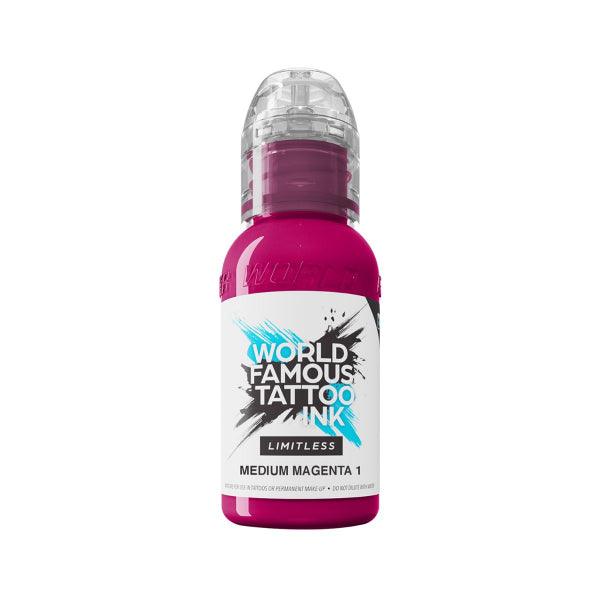World Famous Limitless Tattoo Ink Medium Magenta 1 30ml - BVShop