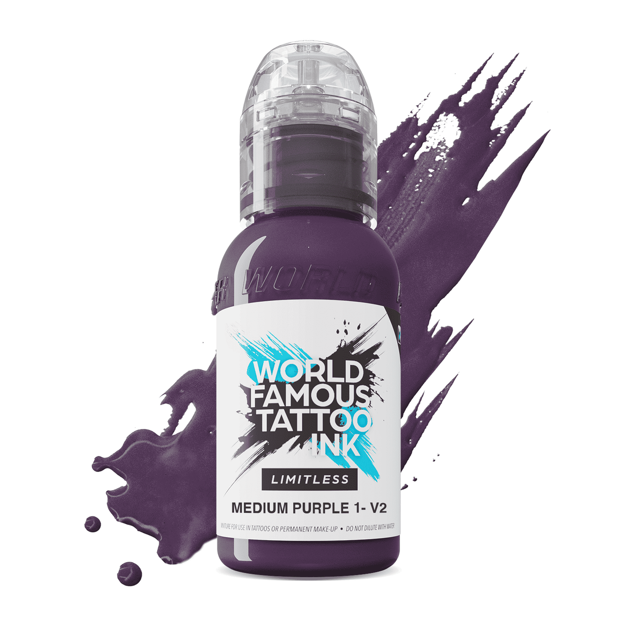 World Famous Limitless Tattoo Ink Medium Purple 1 v2 30ml - BVShop