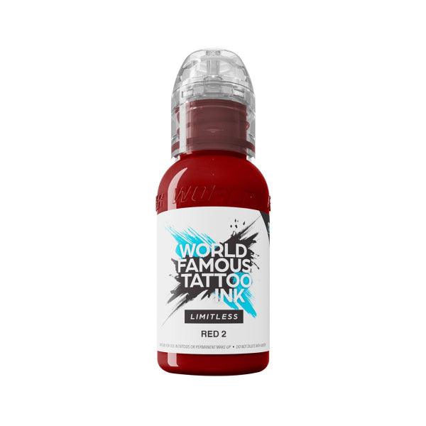 World Famous Limitless Tattoo Ink Red 2 30ml - BVShop