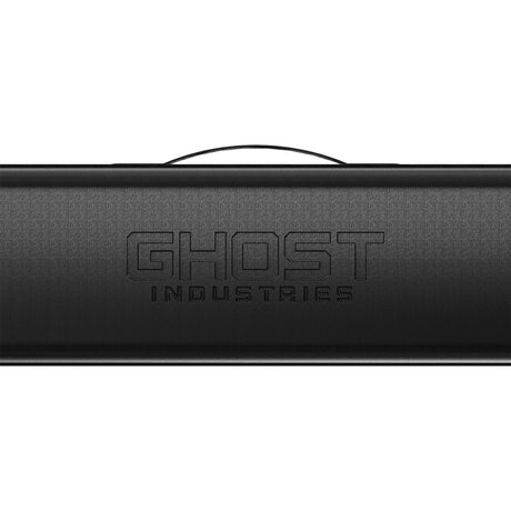 Ghost Tray Top Travel Tray Base Full System showing a sleek, black portable tray with secure compartments for travel organization.
