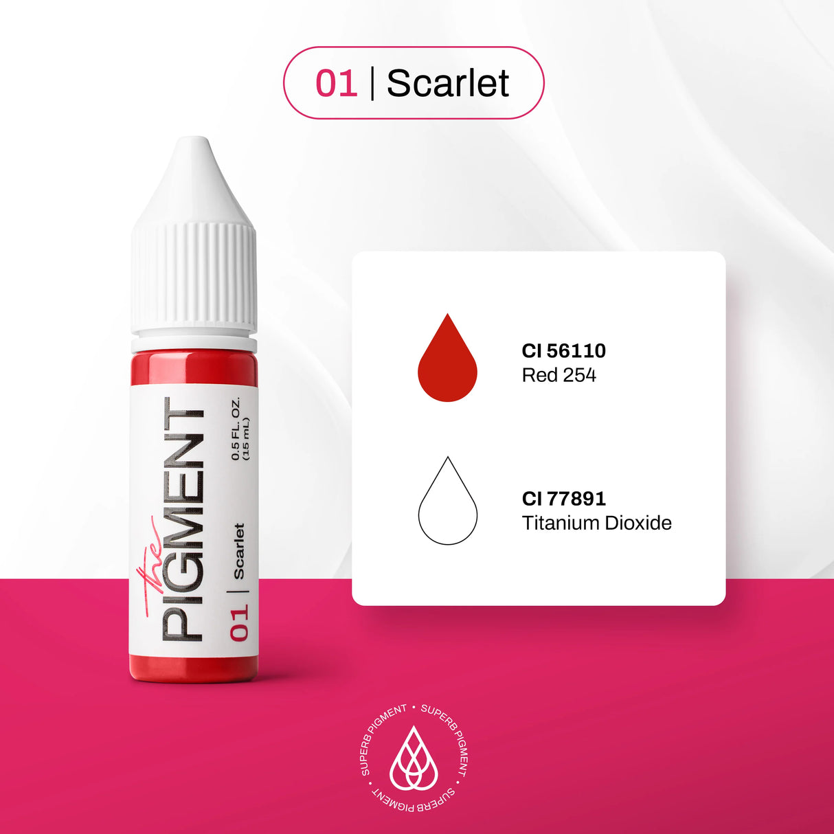 The Pigment 01 Scarlet Pigments (15ml)