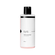 Syis cleansing tonic in a 250ml bottle, clear liquid with a minimalist label, suitable for skin cleansing and refreshing.